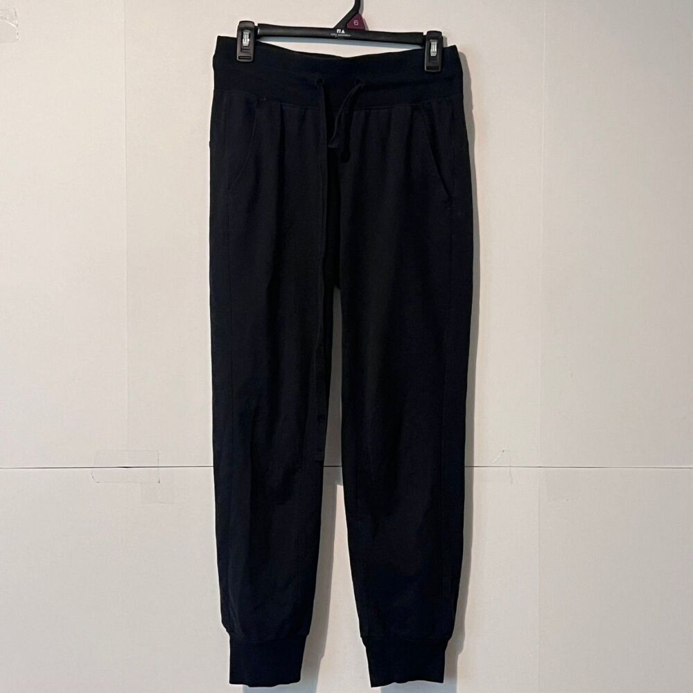 Z By Zella Womens Leggings Pants Size S Black Stretch Drawstring Warmers Joggers